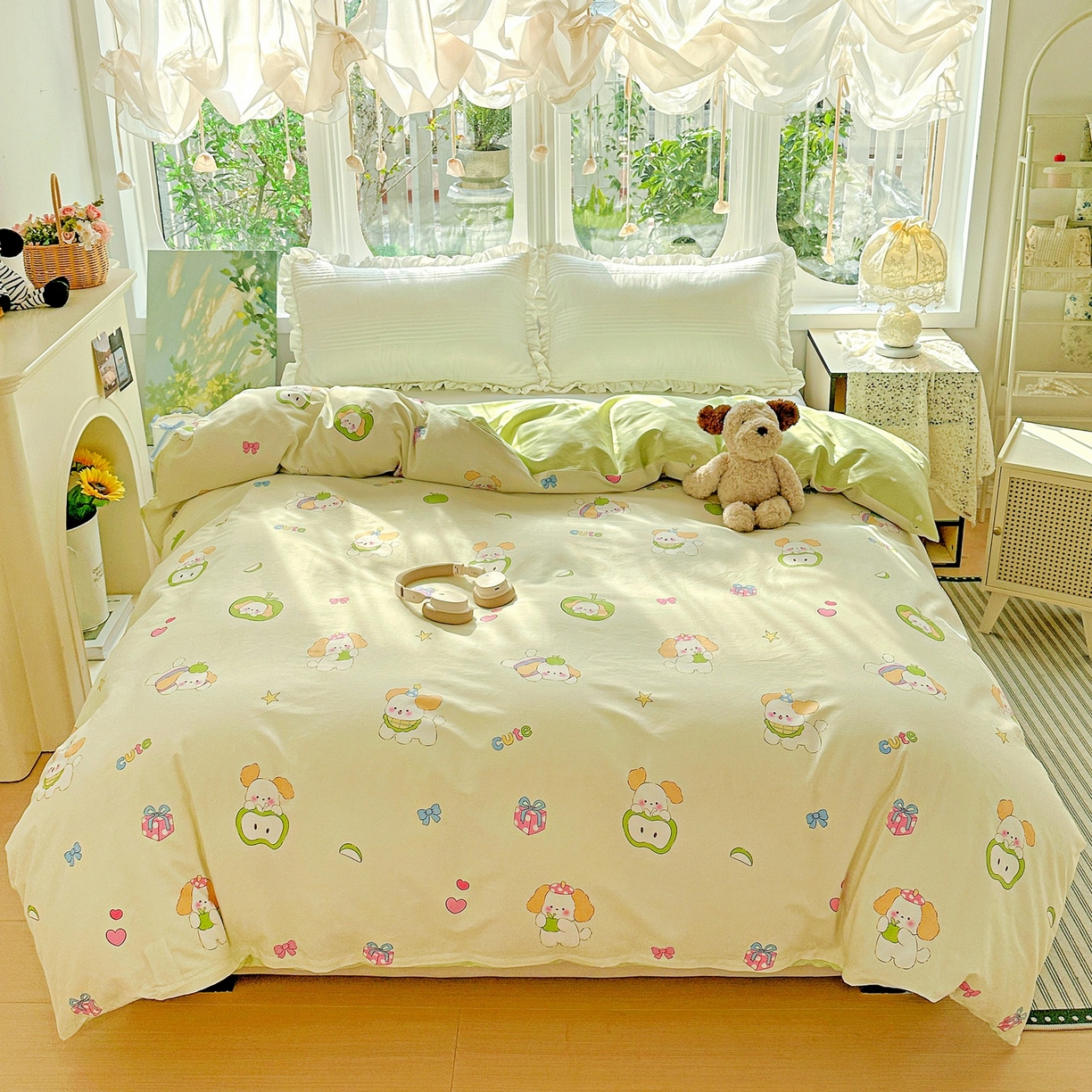 91家纺网 家纺一手货源 找家纺 恩泽家纺 2026春夏新款全棉12868印花四件套单品系列-单被套-提供买家秀，预留缩水率 小淘气