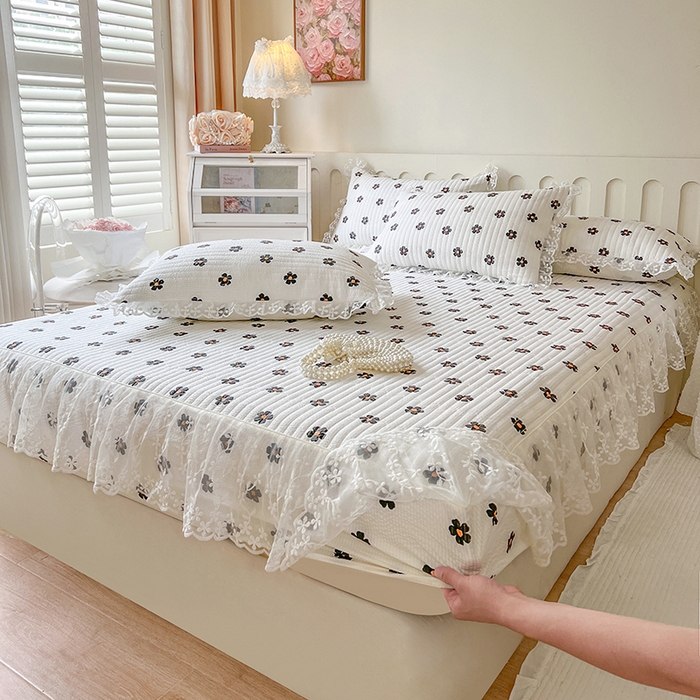 91家纺网 家纺一手货源 找家纺 （总）网红馆（ck家纺） 2026新款泡泡棉印花床笠三件套