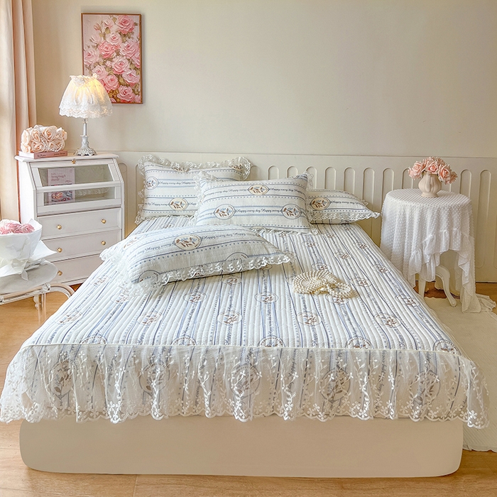 91家纺网 家纺一手货源 找家纺 网红馆（ck家纺） 2026新款泡泡棉印花床笠三件套 花莫