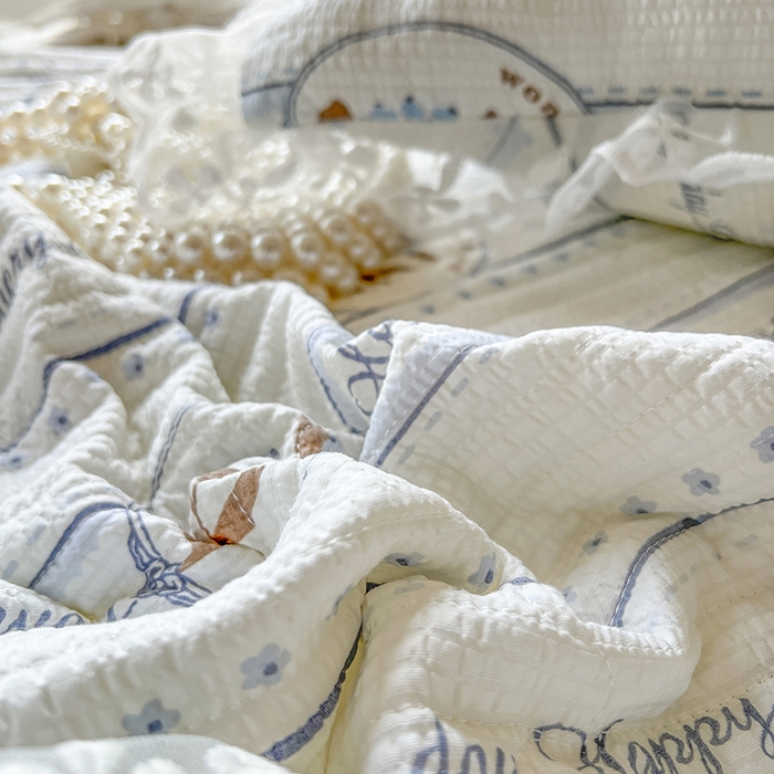 91家纺网 家纺一手货源 找家纺 网红馆（ck家纺） 2026新款泡泡棉印花床笠三件套 花莫