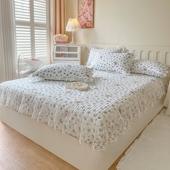 91家纺网 家纺一手货源 找家纺 网红馆（ck家纺） 2026新款泡泡棉印花床笠三件套 熊宝宝