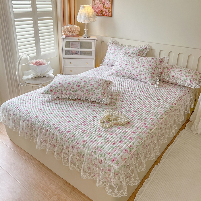 91家纺网 家纺一手货源 找家纺 网红馆（ck家纺） 2026新款泡泡棉印花床笠三件套 悠悠花海