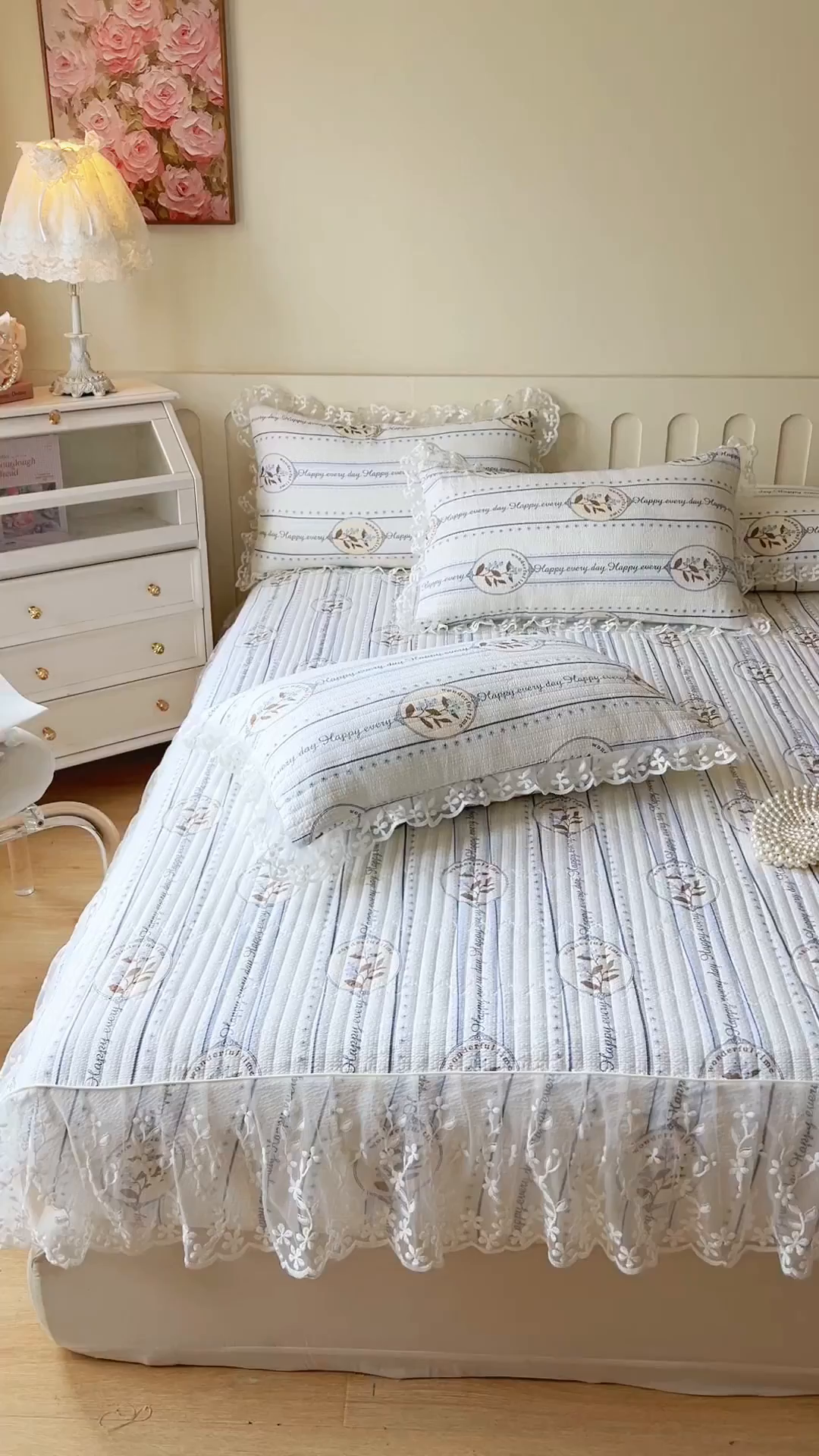 91家纺网 家纺一手货源 找家纺 网红馆（ck家纺） 2026新款泡泡棉印花床笠三件套 花莫