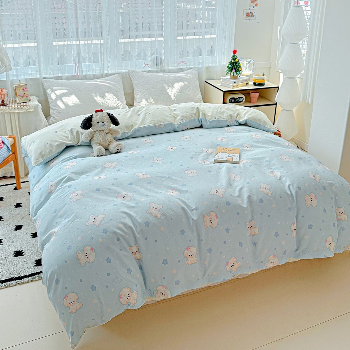 91家纺网 家纺一手货源 找家纺 恩泽家纺 2026春夏新款全棉12868印花四件套单品系列-单被套-提供买家秀，预留缩水率 小甜心