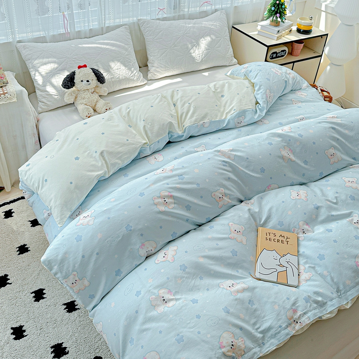 91家纺网 家纺一手货源 找家纺 恩泽家纺 2026春夏新款全棉12868印花四件套单品系列-单被套-提供买家秀，预留缩水率 小甜心