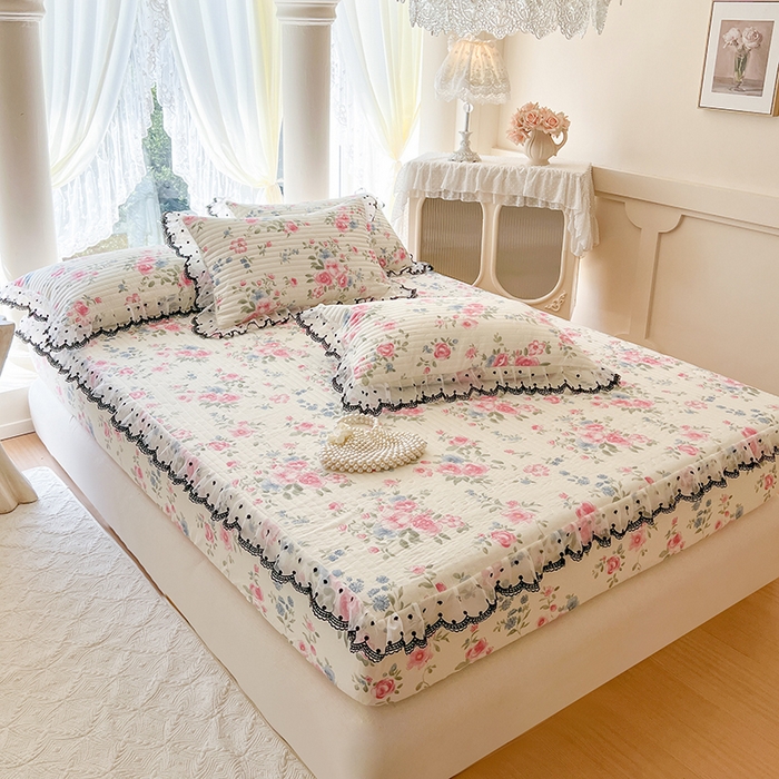 91家纺网 家纺一手货源 找家纺 网红馆（ck家纺） 2026新款全棉印花床笠 春湔