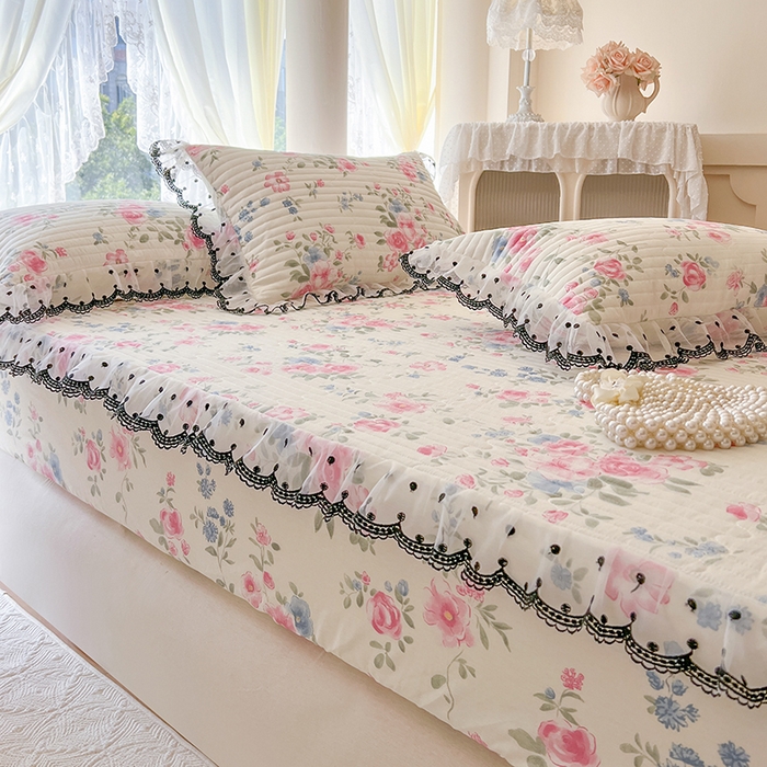 91家纺网 家纺一手货源 找家纺 网红馆（ck家纺） 2026新款全棉印花床笠 春湔