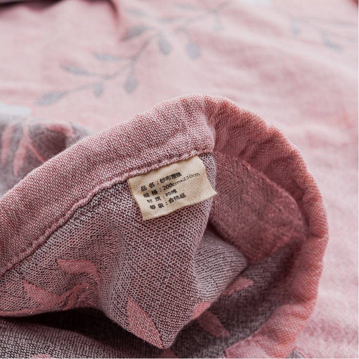 91家纺网 家纺一手货源 找家纺 朴尔家纺-毛巾被 2026春夏新款主推三层水洗棉纱布毛巾被夏被夏凉被空调被 花之恋-粉灰