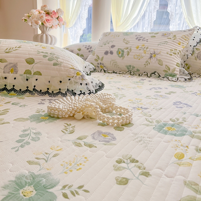 91家纺网 家纺一手货源 找家纺 网红馆（ck家纺） 2026新款全棉印花床笠 花韵花香