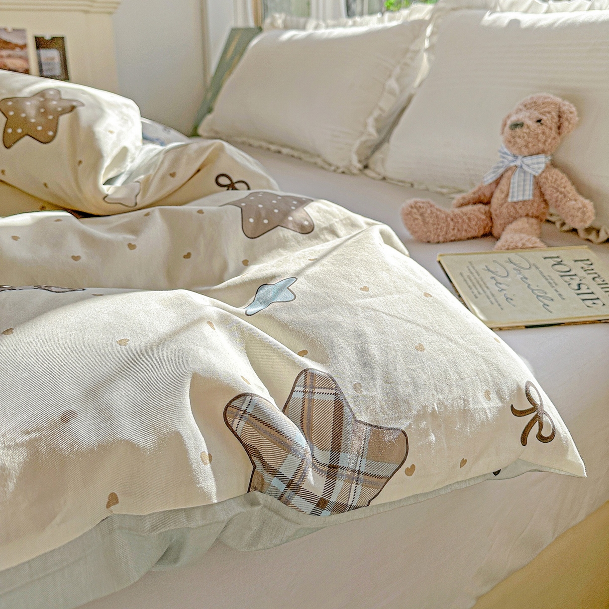 91家纺网 家纺一手货源 找家纺 恩泽家纺 2026春夏新款全棉12868印花四件套单品系列-单被套-提供买家秀，预留缩水率 星动情节