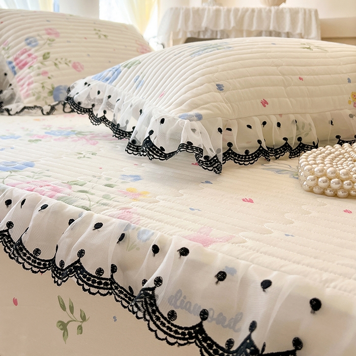 91家纺网 家纺一手货源 找家纺 网红馆（ck家纺） 2026新款全棉印花床笠 陌上花开