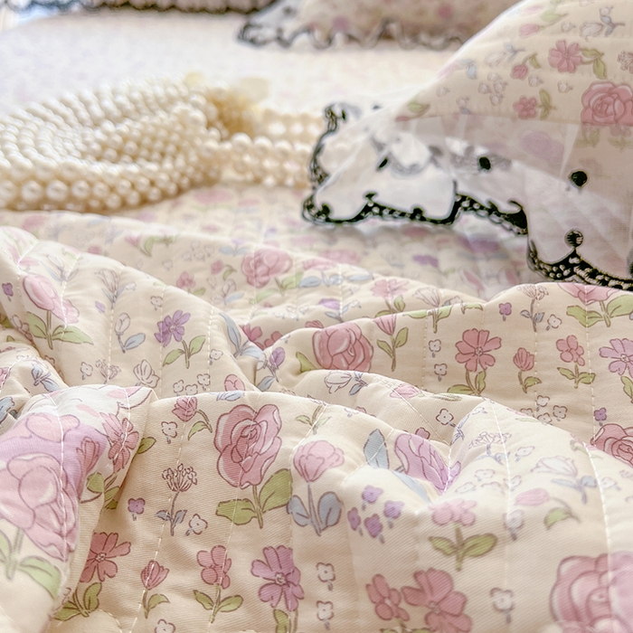 91家纺网 家纺一手货源 找家纺 网红馆（ck家纺） 2026新款全棉印花床笠 青葱岁月