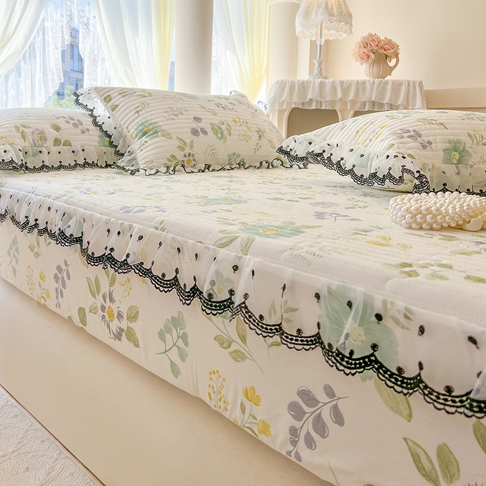 91家纺网 家纺一手货源 找家纺 网红馆（ck家纺） 2026新款全棉印花床笠 花韵花香