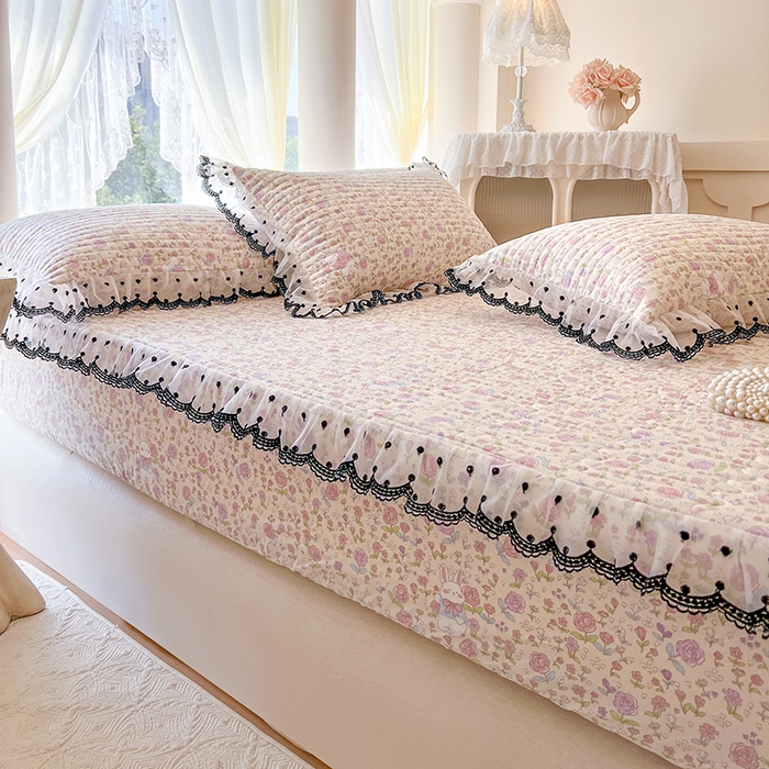 91家纺网 家纺一手货源 找家纺 网红馆（ck家纺） 2026新款全棉印花床笠 青葱岁月