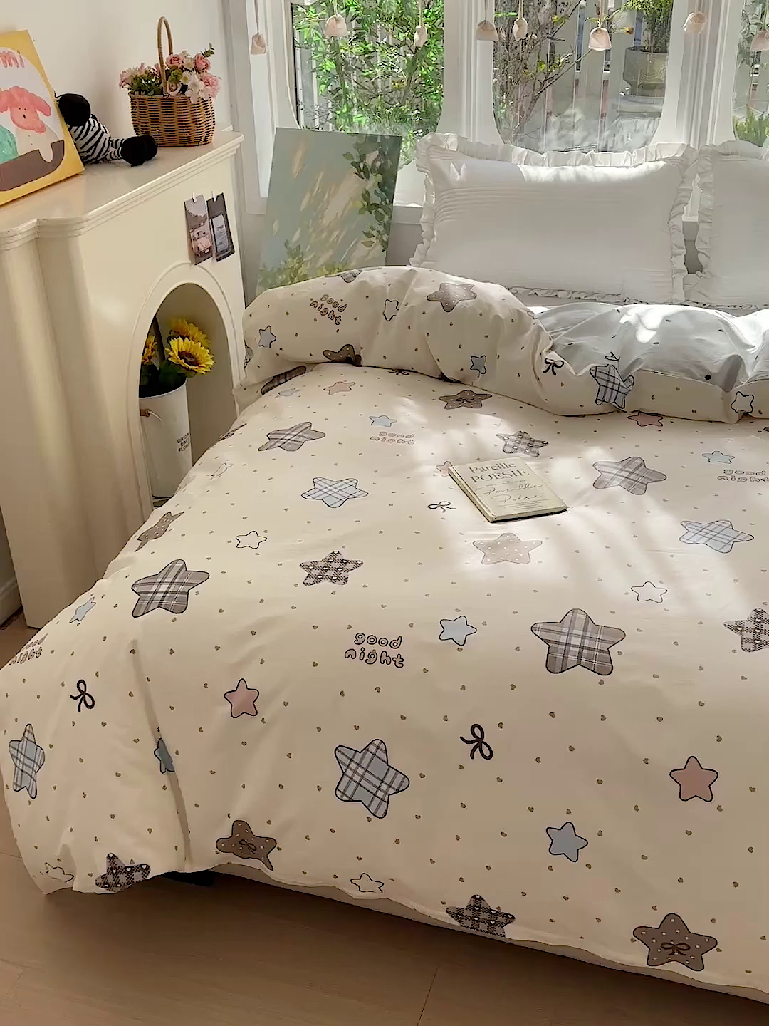 91家纺网 家纺一手货源 找家纺 恩泽家纺 2026春夏新款全棉12868印花四件套单品系列-单被套-提供买家秀，预留缩水率 星动情节