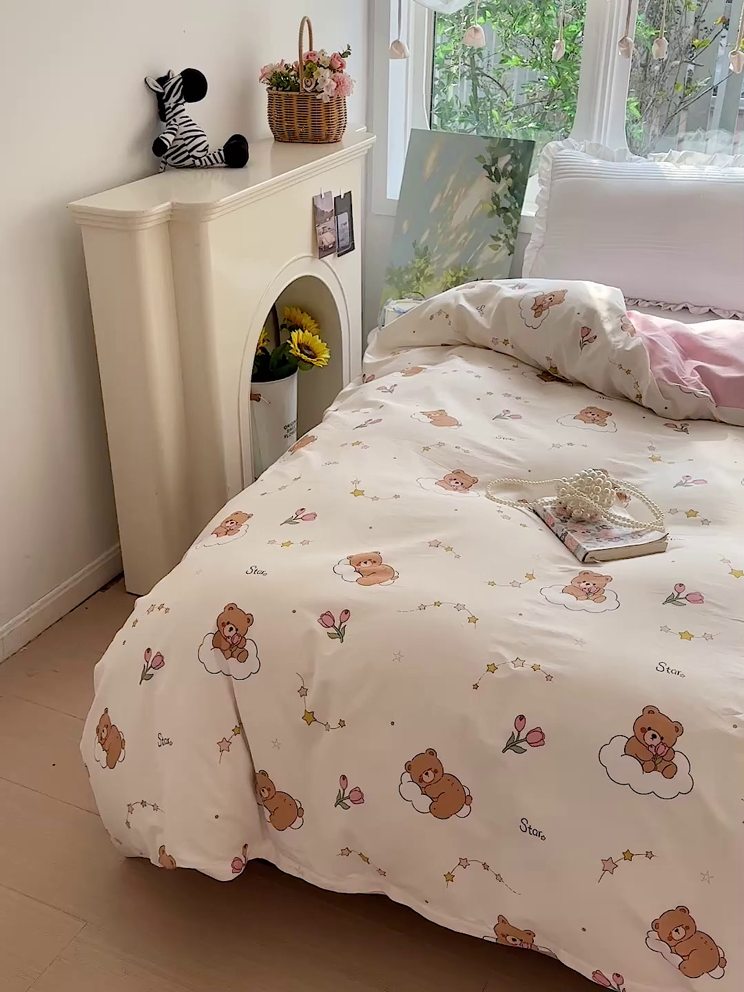 91家纺网 家纺一手货源 找家纺 恩泽家纺 2026春夏新款全棉12868印花四件套单品系列-单被套-提供买家秀，预留缩水率 星梦童话