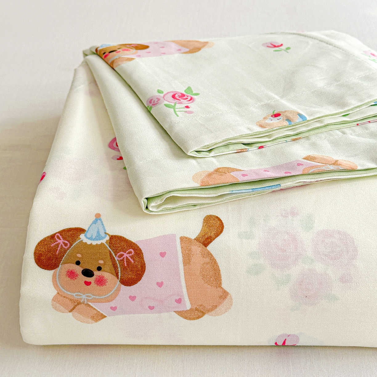 91家纺网 家纺一手货源 找家纺 恩泽家纺 2026春夏新款全棉纯棉12868印花四件套及单品系列-单床单床单单件 护花使者