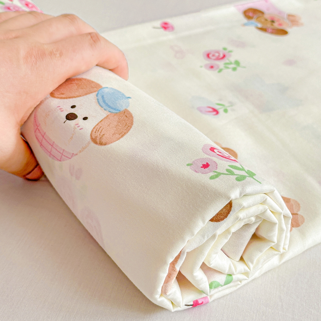 91家纺网 家纺一手货源 找家纺 恩泽家纺 2026春夏新款全棉纯棉12868印花四件套及单品系列-单床单床单单件 护花使者