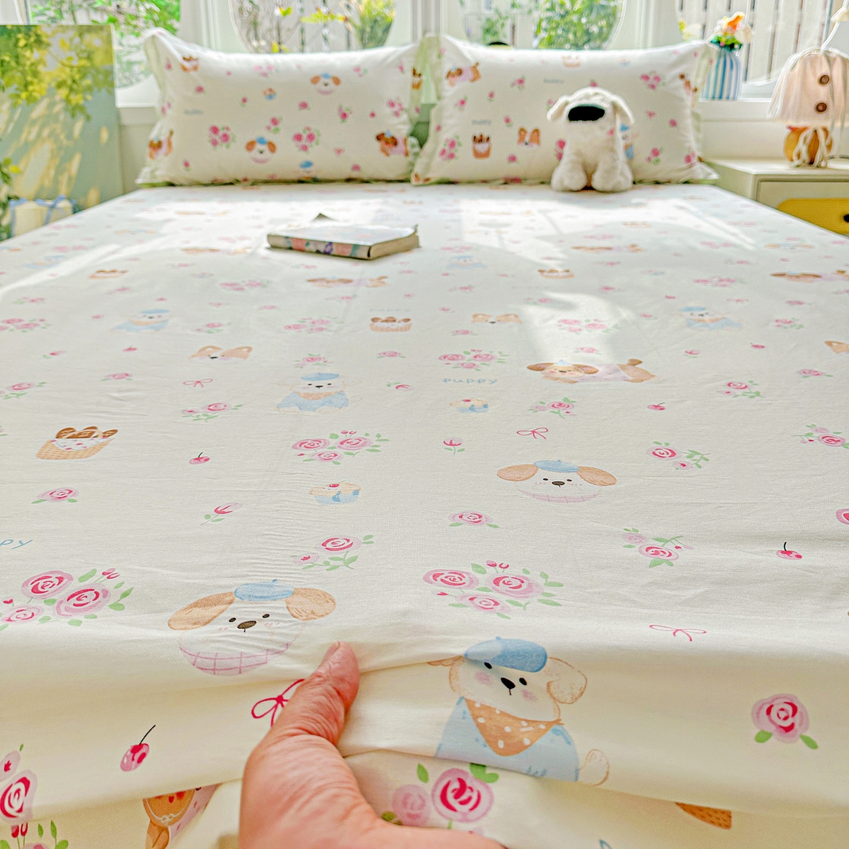 91家纺网 家纺一手货源 找家纺 恩泽家纺 2026春夏新款全棉纯棉12868印花四件套及单品系列-单床单床单单件 护花使者