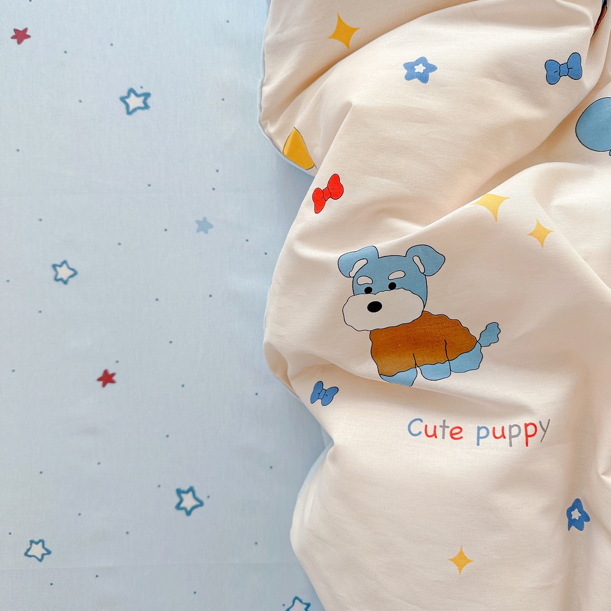 91家纺网 家纺一手货源 找家纺 恩泽家纺 2026春夏新款全棉12868印花四件套单品系列-单被套-提供买家秀，预留缩水率 雪纳瑞