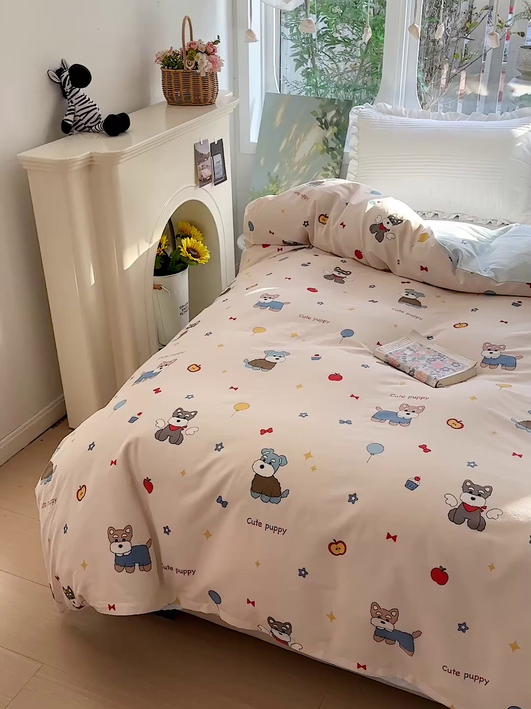 91家纺网 家纺一手货源 找家纺 恩泽家纺 2026春夏新款全棉12868印花四件套单品系列-单被套-提供买家秀，预留缩水率 雪纳瑞