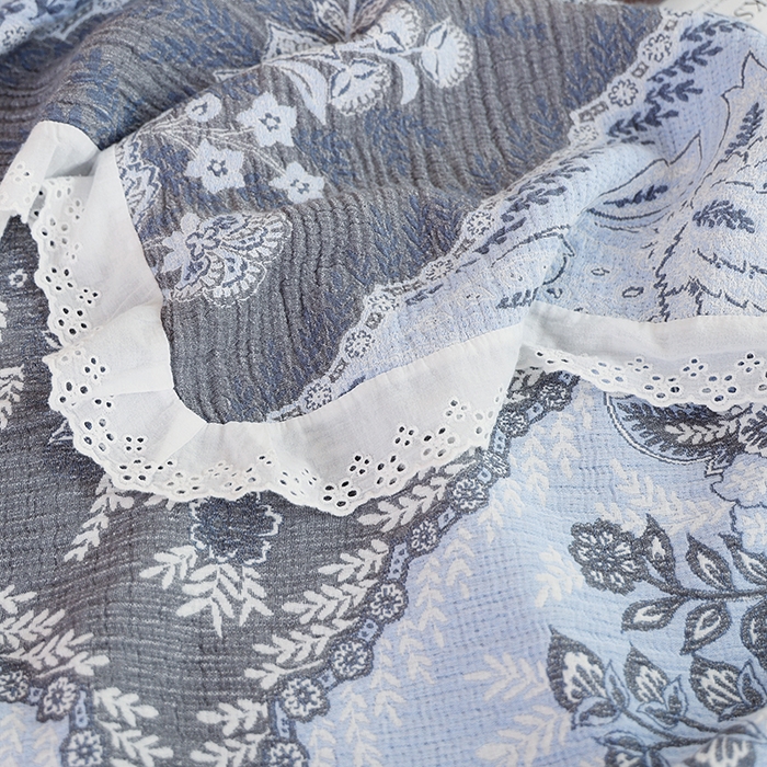 91家纺网 家纺一手货源 找家纺 朴尔家纺-毛巾被 2026春夏新款韩式花边纯棉竹纤维加大成人纱布毛巾被夏被夏凉被空调被 半夏时光-毛巾被