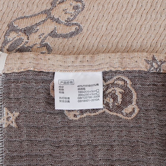 91家纺网 家纺一手货源 找家纺 朴尔家纺-毛巾被 2026春夏新款韩式花边纯棉竹纤维加大成人纱布毛巾被夏被夏凉被空调被 玩具熊-咖毛巾被