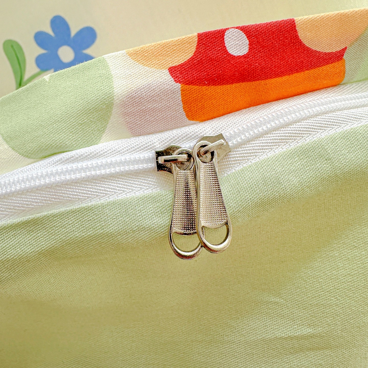 91家纺网 家纺一手货源 找家纺 恩泽家纺 2026春夏新款全棉12868印花四件套单品系列-单被套-提供买家秀，预留缩水率 樱桃兔