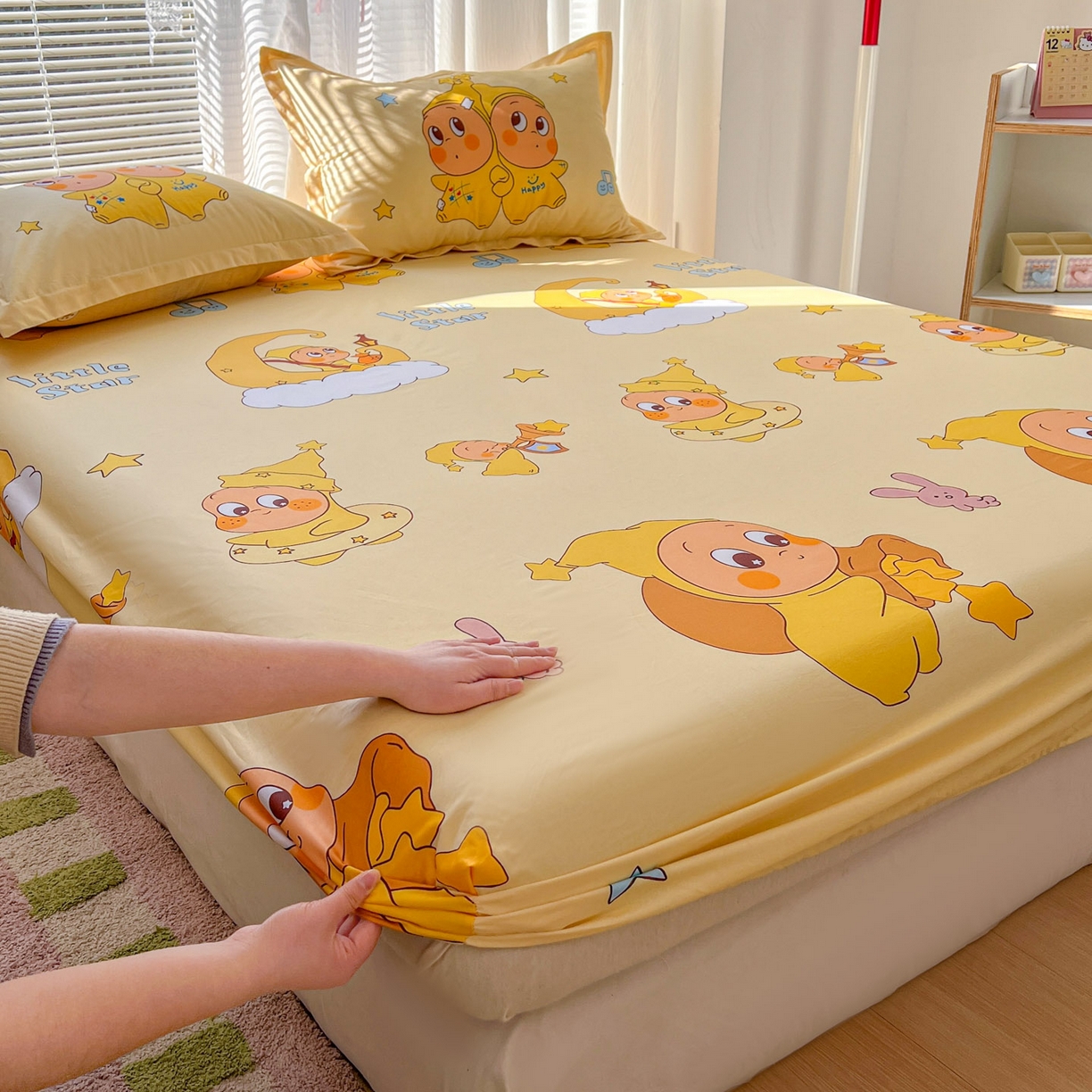 浩诚 2026新款全棉纯棉床笠单件床笠单品单床笠单枕套 星语心愿