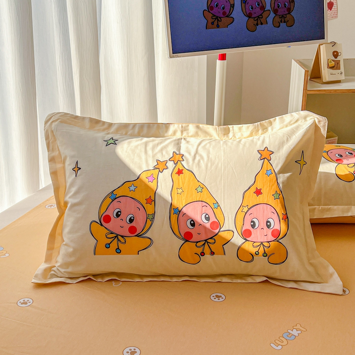 91家纺网 家纺一手货源 找家纺 浩诚 2026新款全棉纯棉床笠单件床笠单品单床笠单枕套 恋恋星河