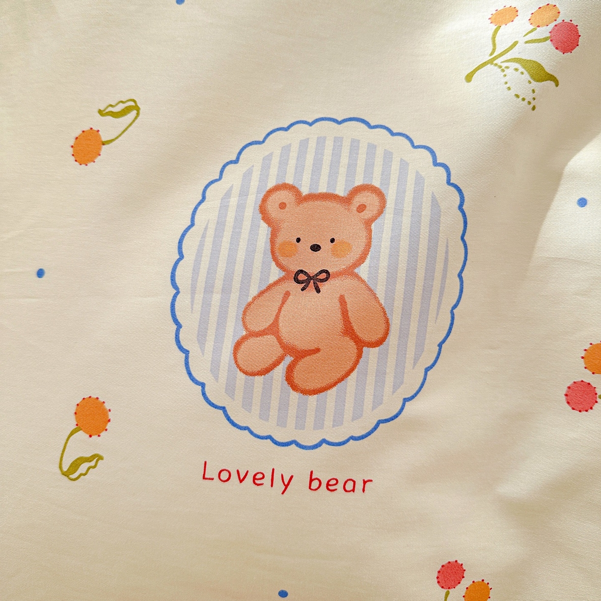 91家纺网 家纺一手货源 找家纺 恩泽家纺 2026春夏新款全棉12868印花四件套单品系列-单被套-提供买家秀，预留缩水率 樱桃小熊