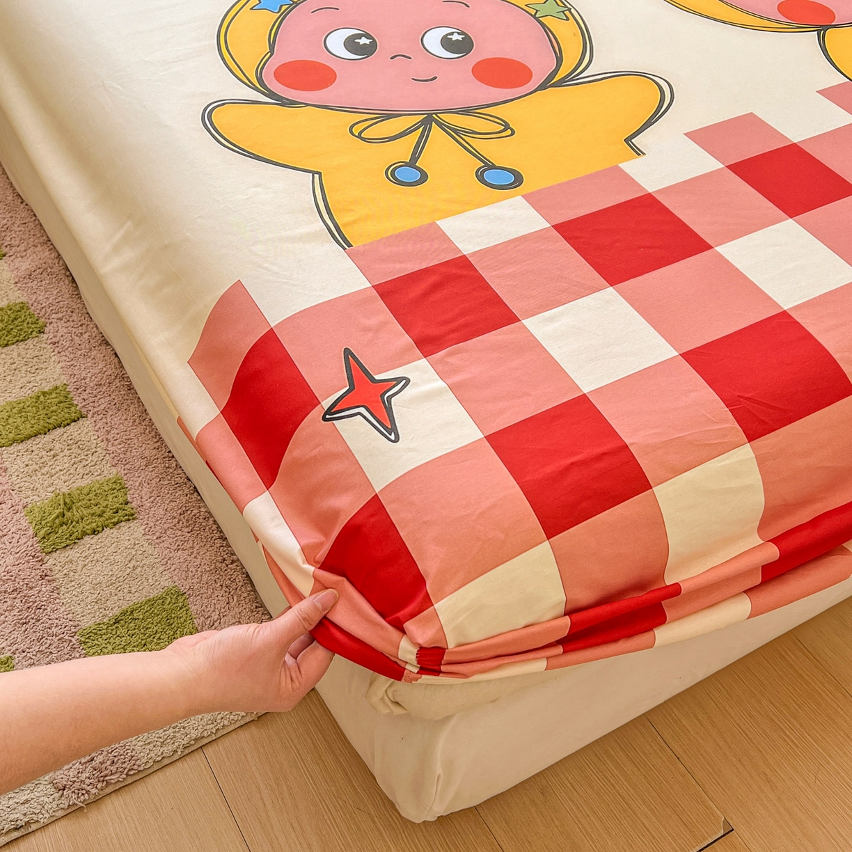 91家纺网 家纺一手货源 找家纺 浩诚 2026新款全棉纯棉床笠单件床笠单品单床笠单枕套 恋恋星河