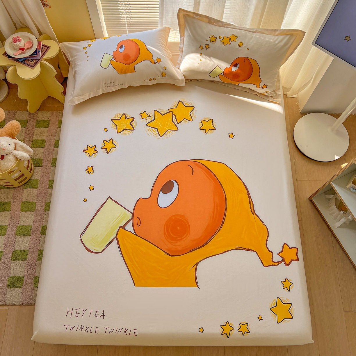 91家纺网 家纺一手货源 找家纺 浩诚 2026新款全棉纯棉床笠单件床笠单品单床笠单枕套 星河