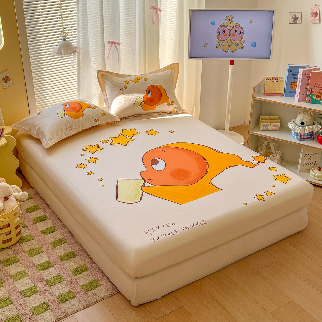 91家纺网 家纺一手货源 找家纺 浩诚 2026新款全棉纯棉床笠单件床笠单品单床笠单枕套 星河