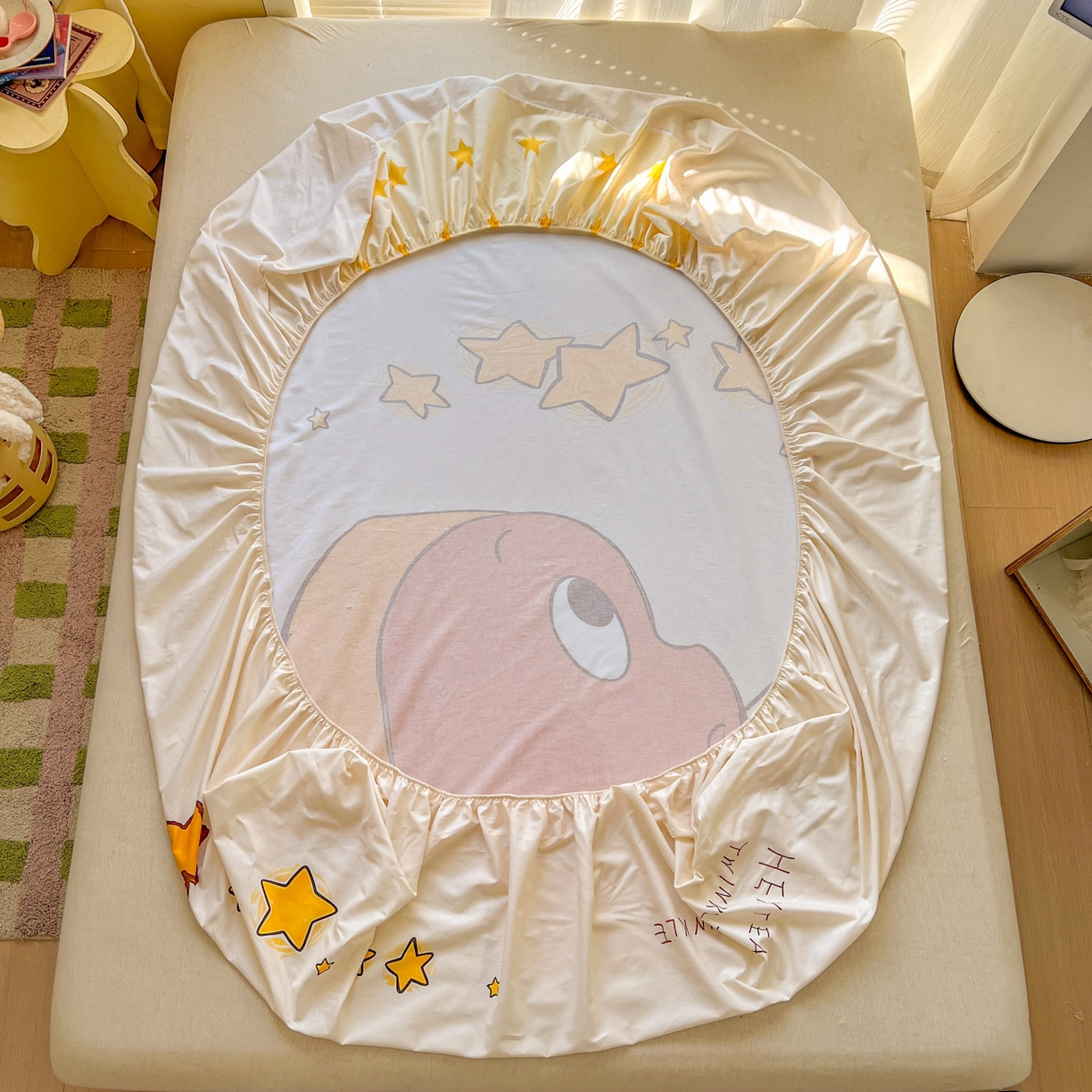 91家纺网 家纺一手货源 找家纺 浩诚 2026新款全棉纯棉床笠单件床笠单品单床笠单枕套 星河