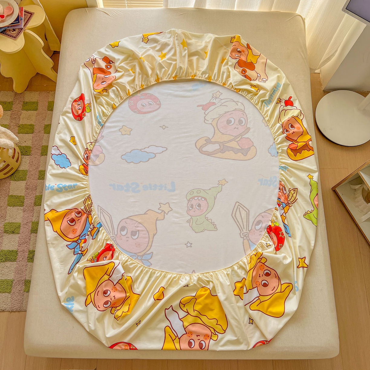 91家纺网 家纺一手货源 找家纺 浩诚 2026新款全棉纯棉床笠单件床笠单品单床笠单枕套 星月传奇