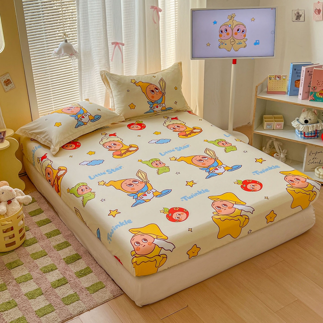 91家纺网 家纺一手货源 找家纺 浩诚 2026新款全棉纯棉床笠单件床笠单品单床笠单枕套 星月传奇