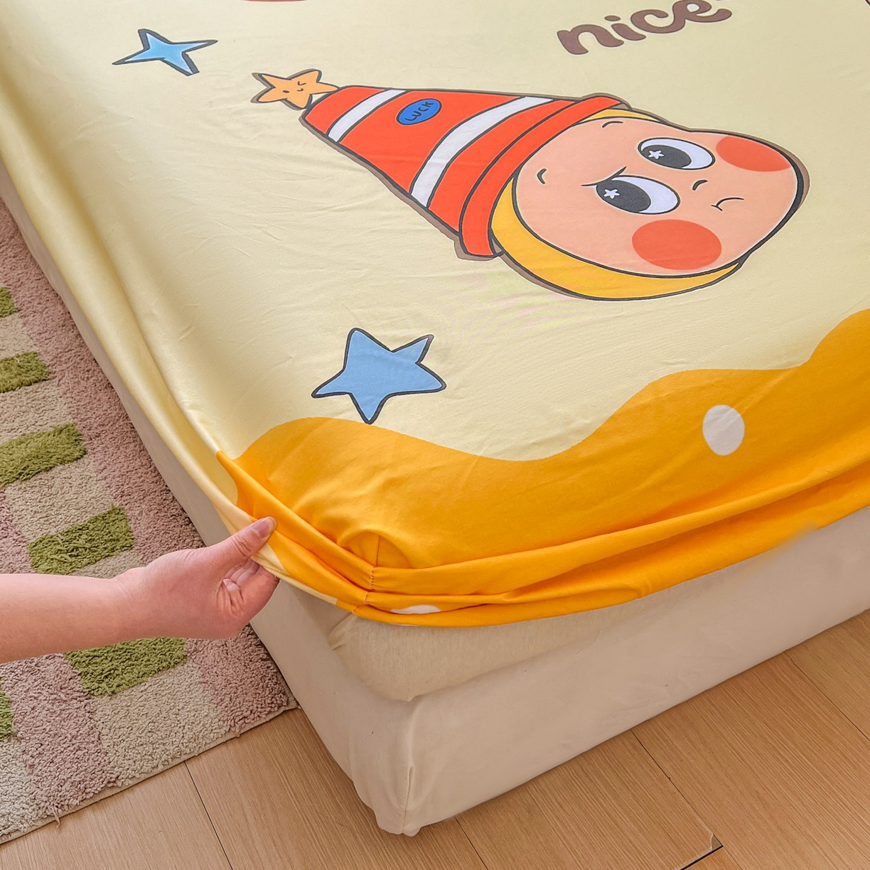 91家纺网 家纺一手货源 找家纺 浩诚 2026新款全棉纯棉床笠单件床笠单品单床笠单枕套 星乐乐