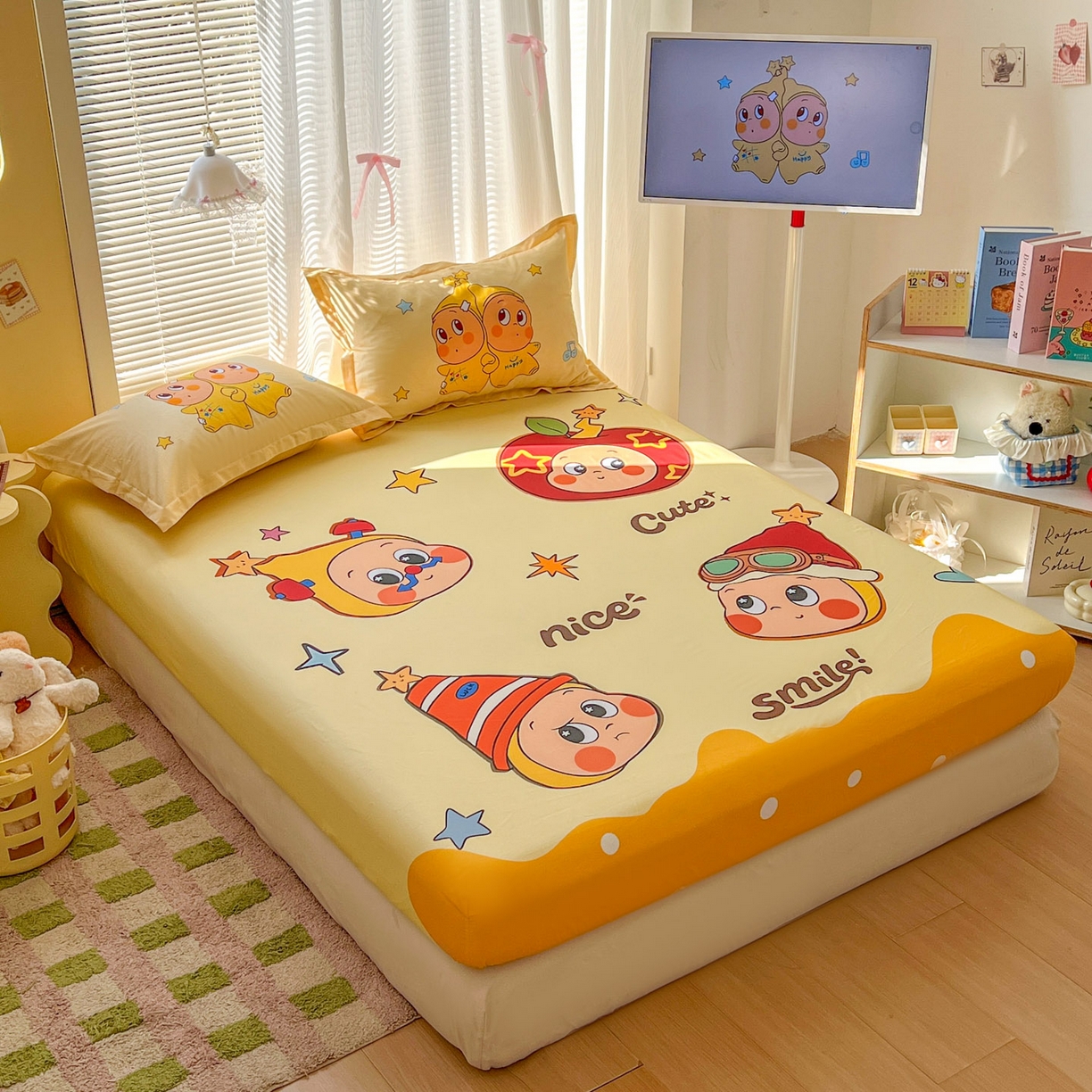 91家纺网 家纺一手货源 找家纺 浩诚 2026新款全棉纯棉床笠单件床笠单品单床笠单枕套 星乐乐