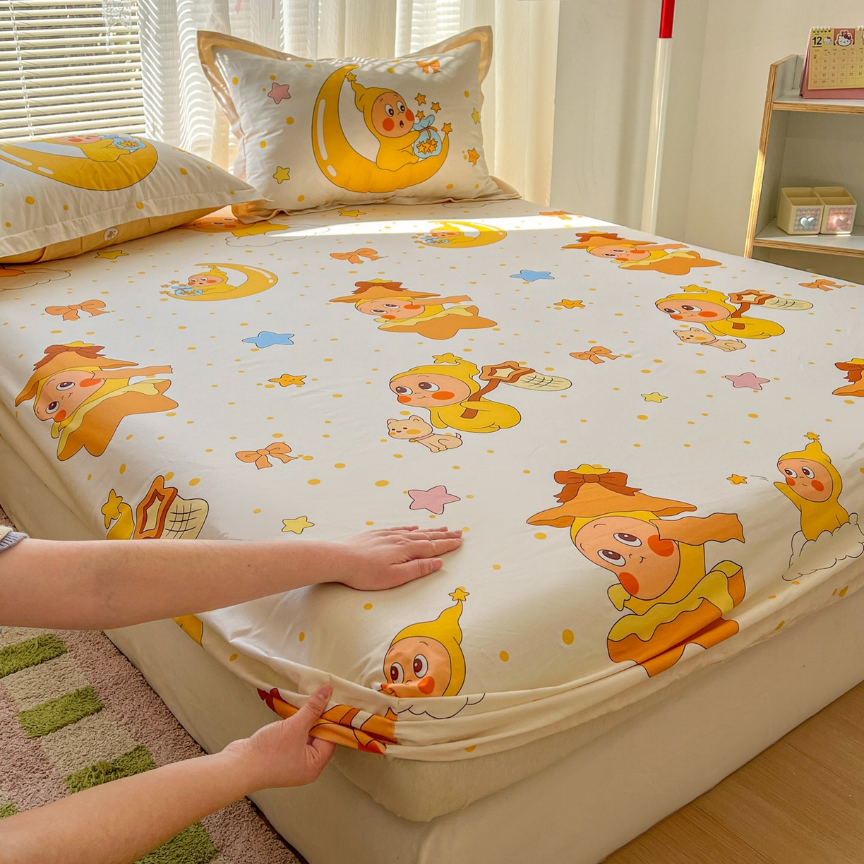 浩诚 2026新款全棉纯棉床笠单件床笠单品单床笠单枕套 星辰