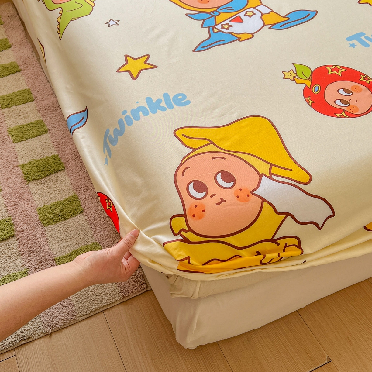 91家纺网 家纺一手货源 找家纺 浩诚 2026新款全棉纯棉床笠单件床笠单品单床笠单枕套 星月传奇