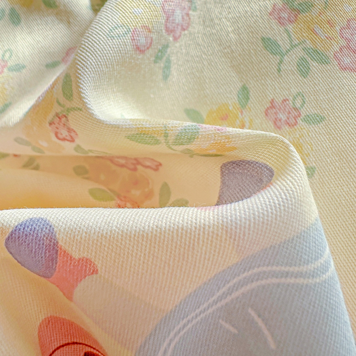 91家纺网 家纺一手货源 找家纺 恩泽家纺 2026春夏新款全棉12868印花四件套单品系列-单被套-提供买家秀，预留缩水率 宅宅女孩