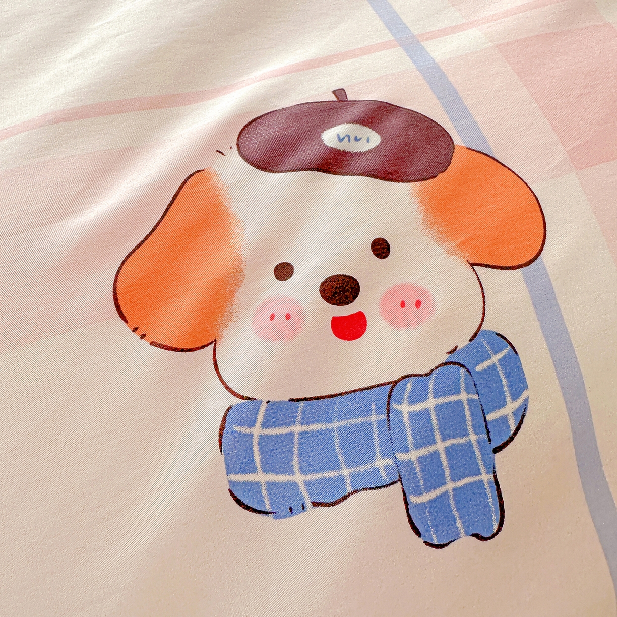 91家纺网 家纺一手货源 找家纺 恩泽家纺 2026春夏新款全棉纯棉12868印花四件套及单品系列-单床单床单单件 帽子小狗