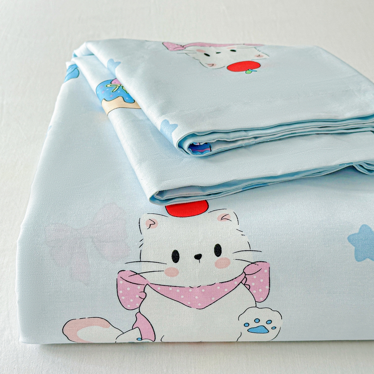 91家纺网 家纺一手货源 找家纺 恩泽家纺 2026春夏新款全棉纯棉12868印花四件套及单品系列-单床单床单单件 奶油阿布