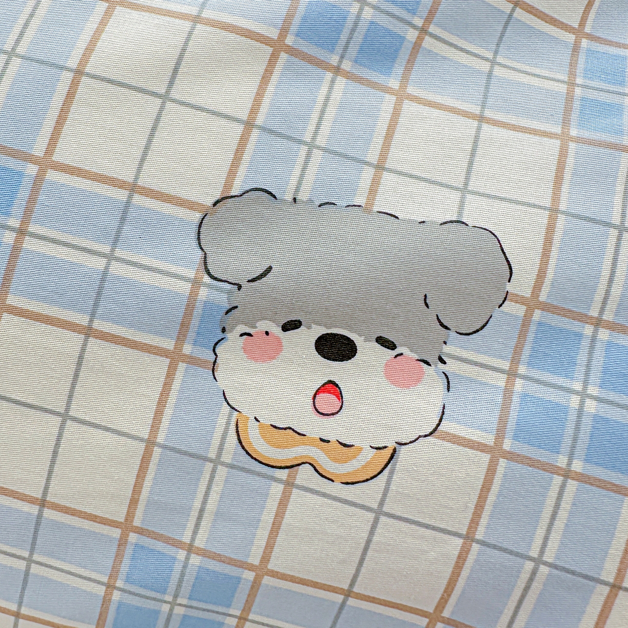 91家纺网 家纺一手货源 找家纺 恩泽家纺 2026春夏新款全棉纯棉12868印花四件套及单品系列-单床单床单单件 甜心汪·蓝