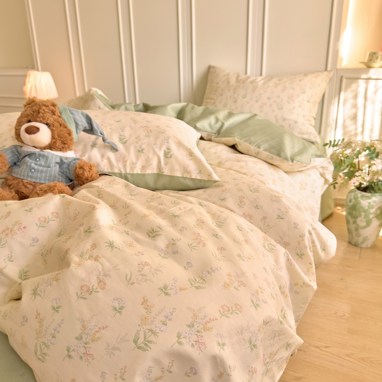 91家纺网 家纺一手货源 找家纺 （总）DoDo 兜兜 2026新款40支全棉纯棉小碎花四件套（可定做尺寸）