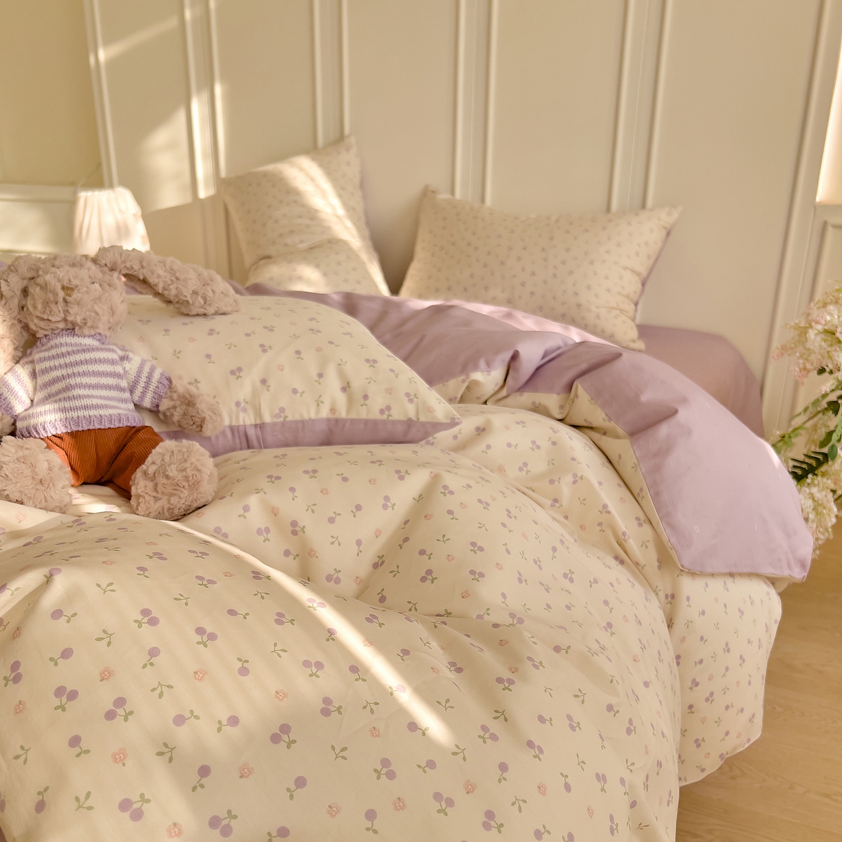 91家纺网 家纺一手货源 找家纺 （总）DoDo 兜兜 2026新款40支全棉纯棉小碎花四件套（可定做尺寸）