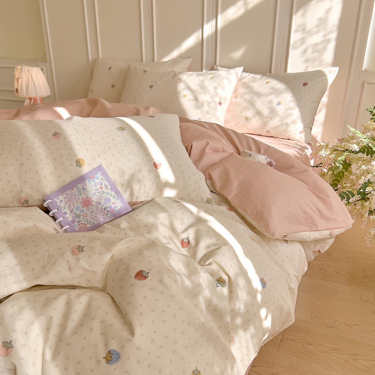 91家纺网 家纺一手货源 找家纺 （总）DoDo 兜兜 2026新款40支全棉纯棉小碎花四件套（可定做尺寸）