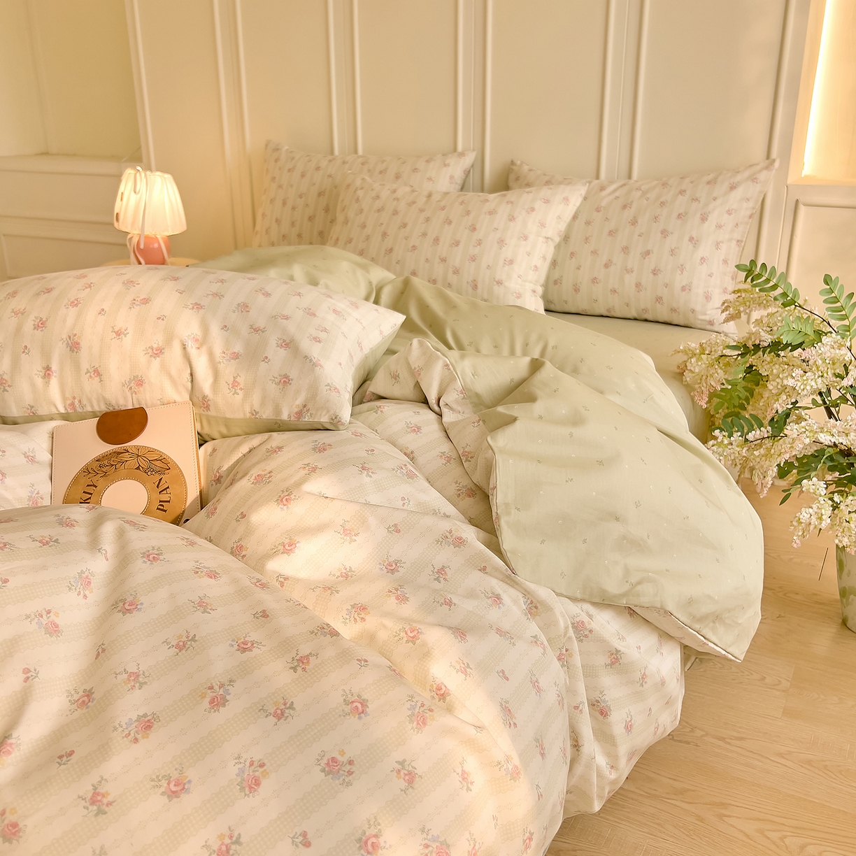 91家纺网 家纺一手货源 找家纺 （总）DoDo 兜兜 2026新款40支全棉纯棉小碎花四件套（可定做尺寸）