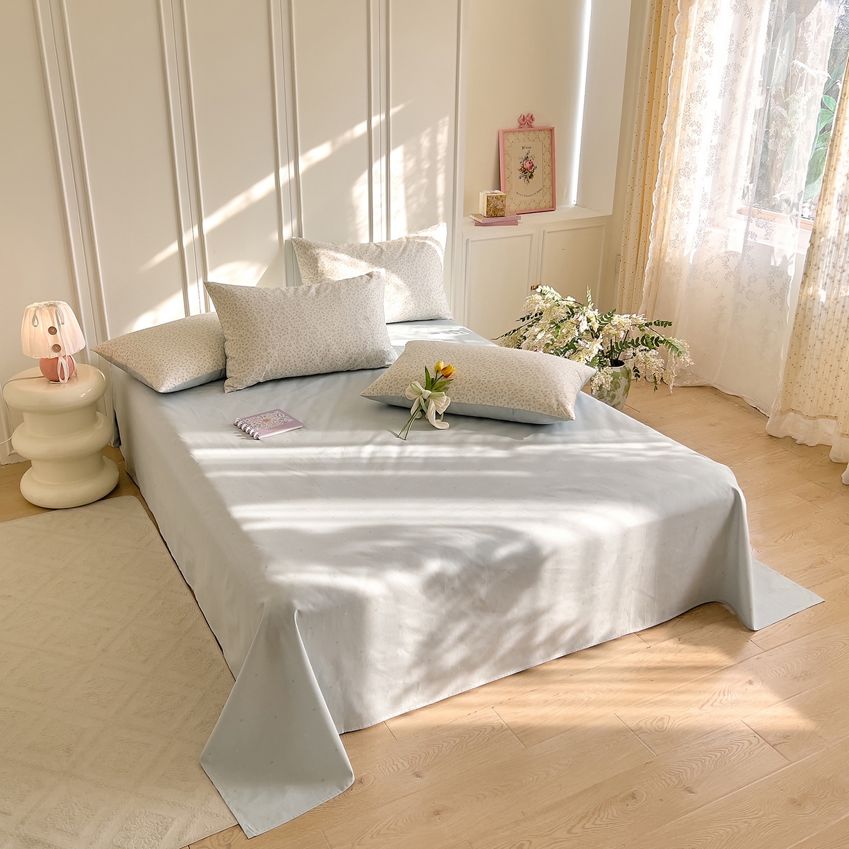 91家纺网 家纺一手货源 找家纺 DoDo 兜兜 2026新款40支全棉纯棉小碎花四件套（可定做尺寸） 楼兰阁